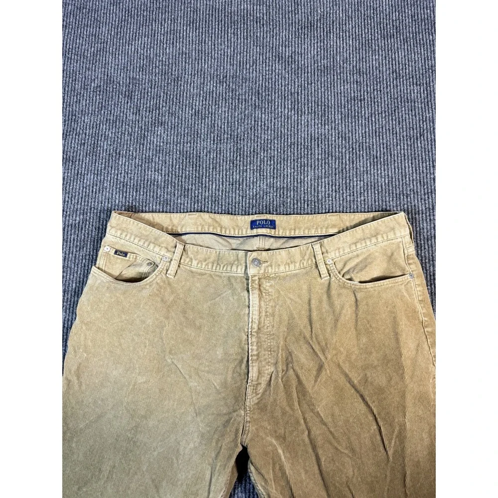 Polo Ralph Lauren Corduroy Pants Mens 46B 46x32 Tan Classic Fit Straight Leg